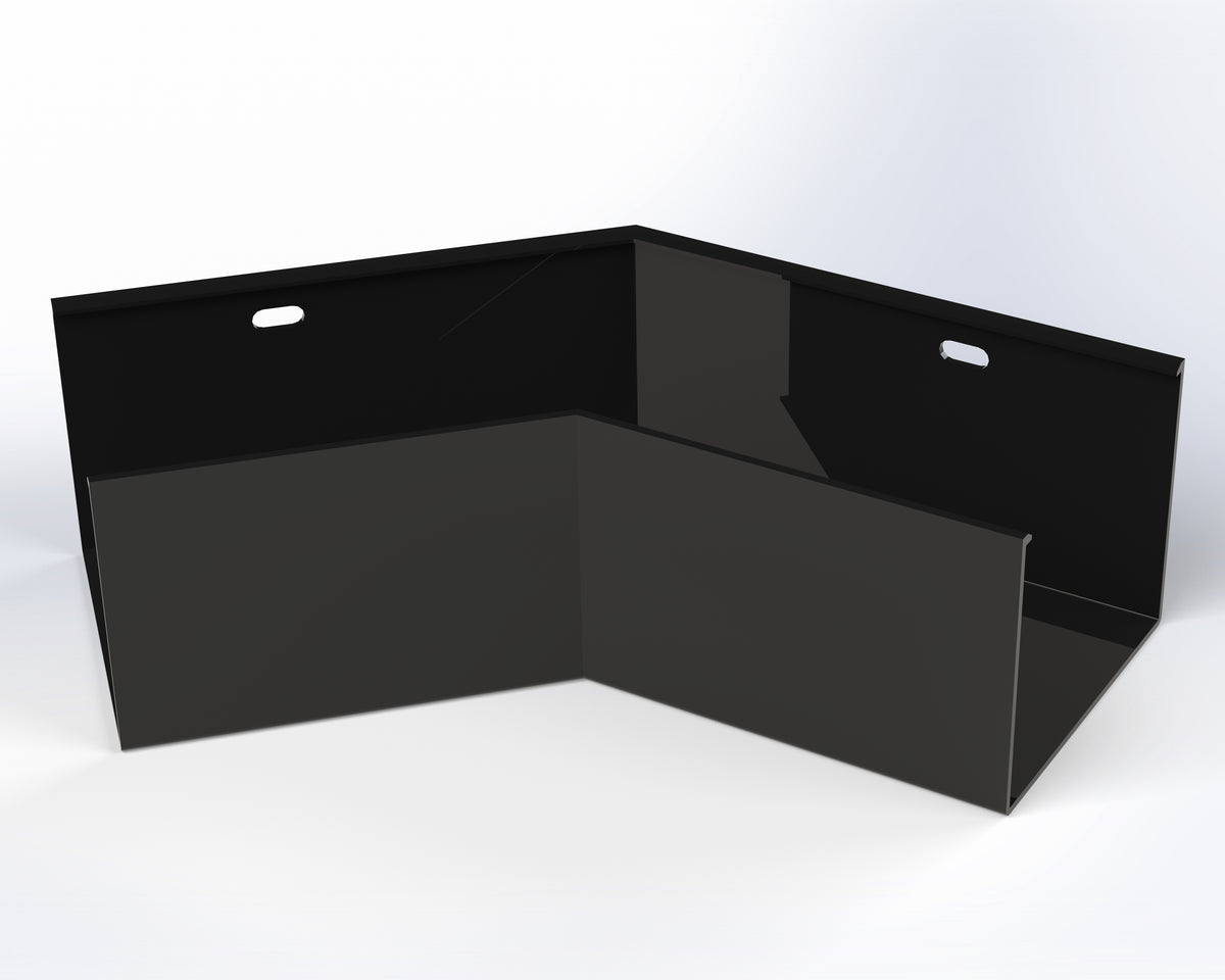 125x100mm 135° External Angle Box Gutter - Black – Gutters Direct