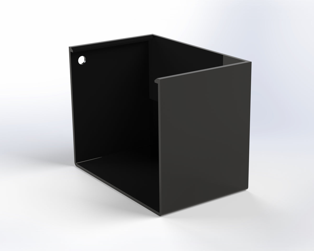 125x100mm Box Gutter Stop End (LH) - Black – Gutters Direct
