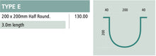 Load image into Gallery viewer, Anti Climb Half Round 3m 200 x 200mm (Type E)