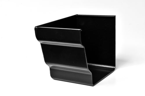 125x100mm Moulded Ogee SL Gutter Left Hand Stopend - Black