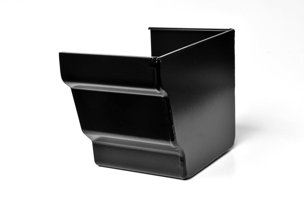 125x100mm Moulded Ogee SL Gutter Right Hand Stopend - Black